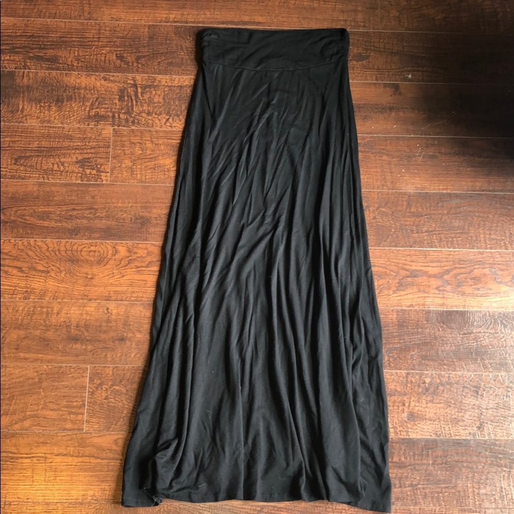 Love Culture Flowy Black Long Skirt